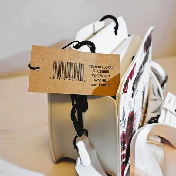Steve Madden Bevelyn Floral White/Multi Satchel DT625665 NWT - Picture 7 of 11